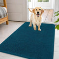 OLANLY Dog Door Mat for Muddy Paws 44x32, Absorbs Moisture and Dirt, Absorbent Non-Slip Washable Doormat, Quick Dry Chenille Mud Mat, Entry Indoor Entryway Carpet for Inside Floor, Atlantic Blue
