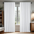 Deconovo Blackout Curtains, Thermal Insulated, W70 x L95 2 Panels, Back Tab, Machine Washable, Room-Darkening Drapes for Bedroom/Living Room Pure White