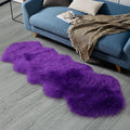 duduta Purple Faux Sheepskin Runner Rugs 2x6 ft, Fluffy Shag Bedroom Rug Fur Sofa Couch Covers Washable