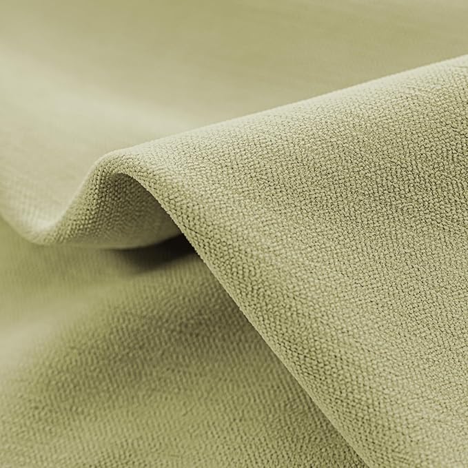 jinchan Chenille Blackout Curtains 84 Inches Long 2 Panels Sage Green Thermal Insulated Curtains for Living Room Bedroom Back Tab Curtains Full Privacy Triple Weave Noise Reducing Drapes 50x84 Inch