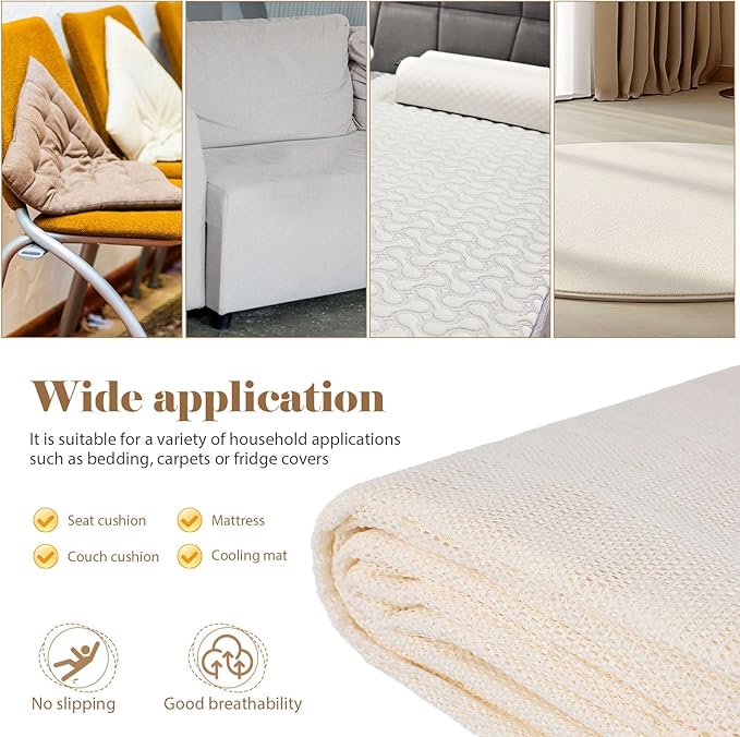 SAFIGLE Rubber Rug Pad Non Skid Rug Pad 200X300Cm Natural Rubber Anti Slip Floor Protector on Hardwood and Carpeted Stairs