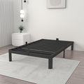 ITIMIDI 10 Inch Twin Size Bed Frames, Platform Bed with Metal Gaskets, Metal Bedframe No Box Spring Needed, DIY Headboard, Anti-Slip Mattress Stopper, Round Corner Leg, Easy Assembly, Black