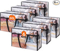 Lifewit 6 Pack Clear Clothes Storage Bags, 60L Plastic Blanket Storage Bag, Vinyl Foldable Moving Bags with Zipper, Closet Organizers and Storage Containers for Bedding, Duvet, Comforter