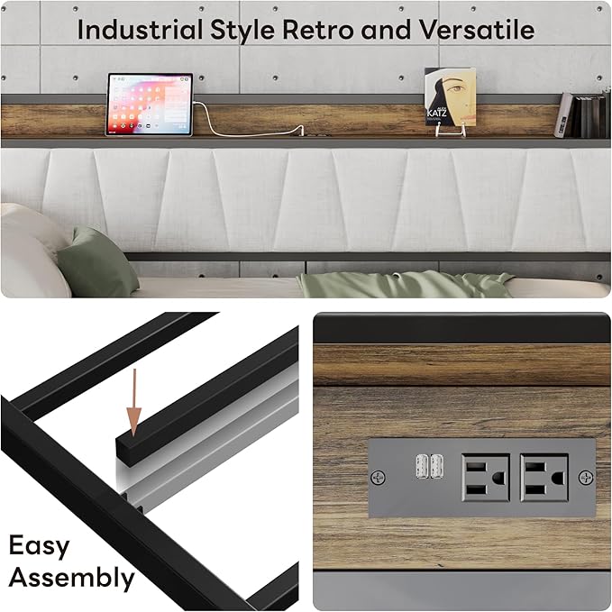 LIKIMIO Daybed with Trundle Bed, Twin Bed Frame with Storage Headboard and Charging Station, Sofa Day Bed with Strong Supports for Living Room, Bedroom, and Guest Room, Beige