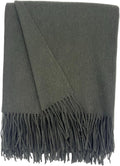 Alashan Cashmere Blend Ripple Finish Woven Throw (Olive)