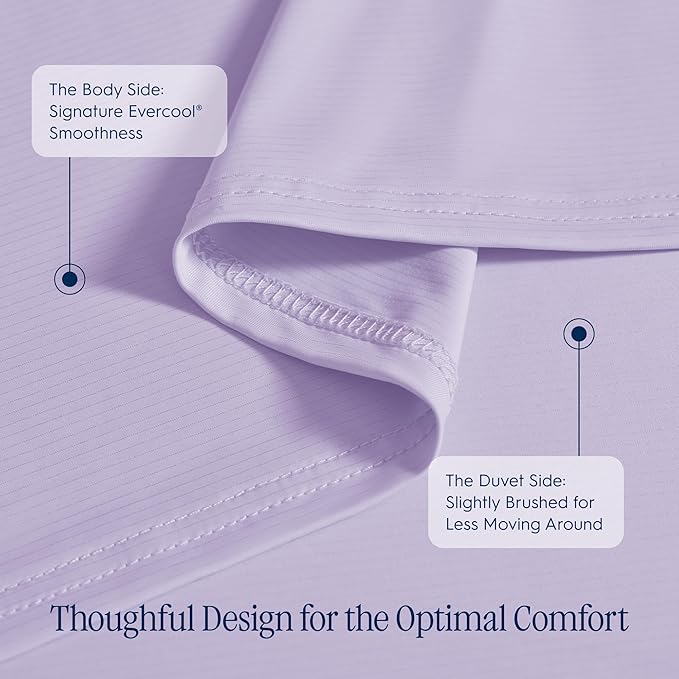 REST® Evercool®+ Top Sheet, Full/Queen Size, Lavender Breeze, 93"X108" (1 Flat Sheet only)