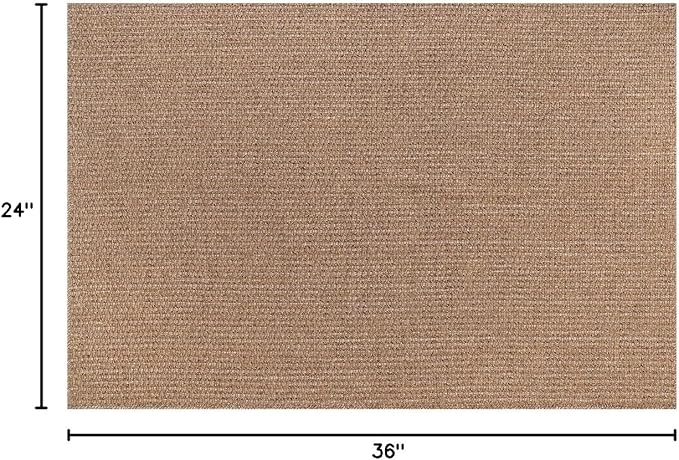 Easy Jute Door Mat 2x3 Indoor Outdoor Natural Rugs Solid Fiber Rug Woven Area Rug Boho Easy Clean Inside Carpet for Living Room Bedroom Dining Room Hallway or Outdoor Patio Porch (2 X 3 Natural)