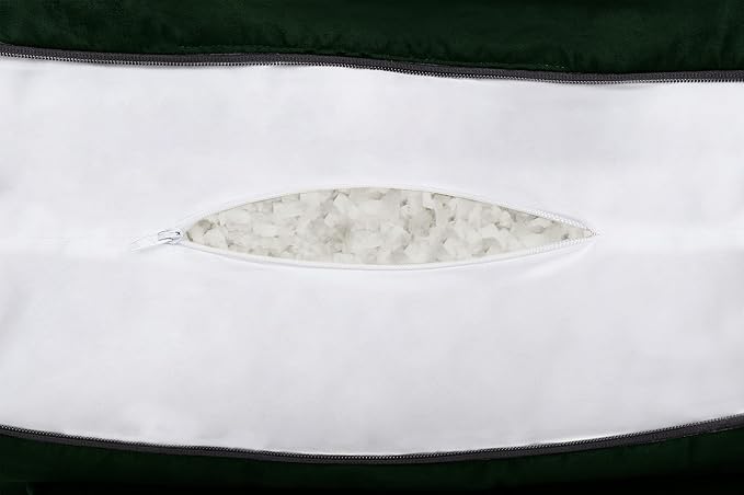 Husband Pillow Aspen Ramona Green, Reading Pillow Bed Rest Chair, Two-Sided Reversible Fabric, Large Lounge Cushion Adult Backrest with Arms, Comfy Back Support for Sit Sitting Up, Wash/Remove Cover