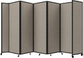 Versare Room Divider 360 Portable Wall Partition | Folding Panels | Large Freestanding Divider | Locking Wheels | Temporary Room Separator