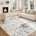Area Rugs 6x9 Rug for Living Room - Machine Washable Neutral Modern Abstract Soft Rugs for Dining Room Floor Non-Shedding Carpets for Bedroom Farmhouse Home Office Decor