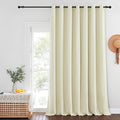 NICETOWN Beige Blackout Curtains for Bedroom/Living Room 132 Inch Length - Thermal Insulated Room Darkening Grommet Top Window Curtains (100 by 132 - Inch, 1 Panel)