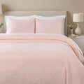 Superior 3 Piece Bedspread Set, Home Bed Decor, Decorative Bed Spread, 2 Pillow Shams, Medium Weight Blanket, Floral Matelasse Coverlet, Bedding Essentials, Enzy Collection, King, Peach