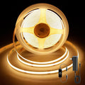 COB LED Strip,LED Strip Lights 5M/16.4ft,Touch Dimmable LED Strips,CRI90+,2700K Warm White cob led,1600LEDs,24V LED Tape Lights,Indoor for Bedroom, Kitchen, TV, Mirror,Cabinet