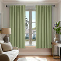 Deconovo Blackout Curtains, Thermal Insulated, W52 x L63 2 Panels, Back Tab, Machine Washable, Room-Darkening Drapes for Bedroom/Living Room Sage Green