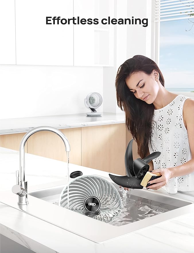 DREO Oscillating Fan for Bedroom, 13 Inch Quiet Table Fans for Home Whole Room, 70ft Powerful Airflow, Desk Air Circulator Fan with Remote, 120° Adjustable Tilt, 4 Speeds, 8H Timer, for Office Desktop