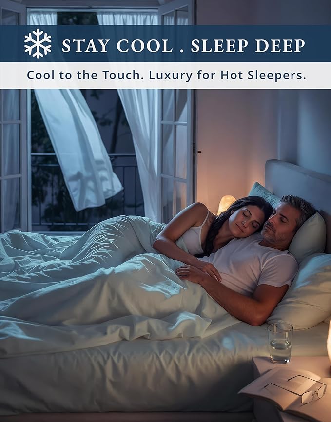 LANE LINEN 100% Cotton Full Bed Sheets - 1000 Thread Count, Sustainably Produced Luxury Hotel Like Thick Full Size Sheets Set, Naturally Temperature Regulating Machine Washable Cotton Sheets - Silver