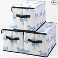 Stackable Clothes Storage Bins with Lids,Closet Organizers Fabric Box for Home and Office,Blanket Clothes Organizers,Under Bed Storage Containers 3 Pack.