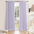 DONREN 96 Inches Long 2 Panels Blackout Curtain Panels for Bedroom - Rod Pocket Thermal Insulated Drapes for Living Room(Lavender Purple,52 W x 96 L)