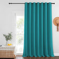 NICETOWN Peacock Teal Blackout Curtains for Bedroom/Living Room 132 Inch Length - Thermal Insulated Room Darkening Grommet Top Window Curtains (100 by 132 - Inch, 1 Panel)