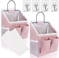 Kanrichu Wall Hanging Organizer Bag (Small) (Pink-2pcs)