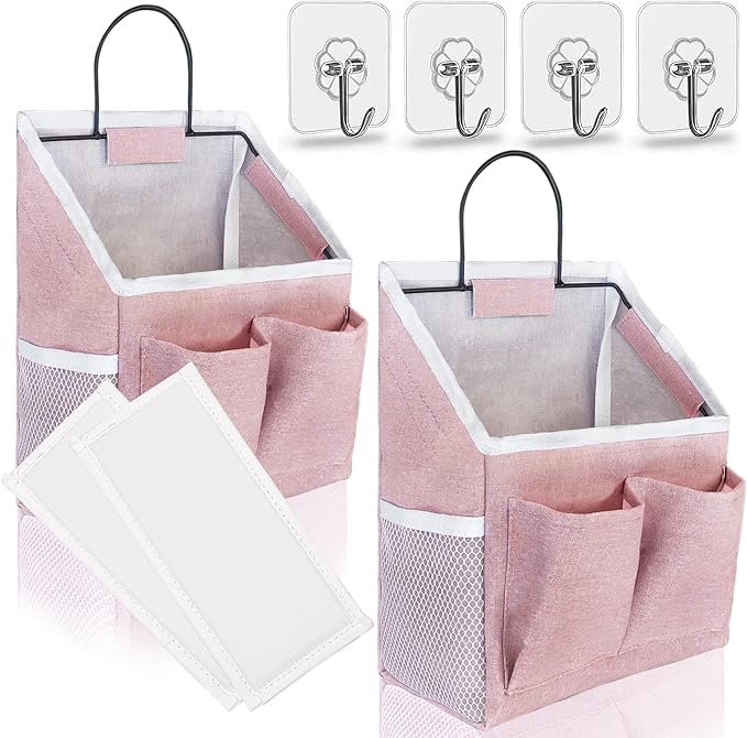 Kanrichu Wall Hanging Organizer Bag (Small) (Pink-2pcs)