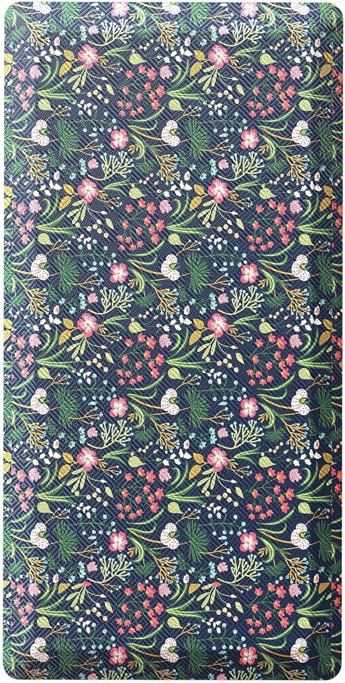 Ophanie Kitchen Mats for Floor, 3/4 inch Thick, 20x39 Anti Fatigue Cushioned Mat, Kitchen Rugs, Waterproof, Comfort Ergonomic Standing Mat for Office, Home, Sink, Blue Flower Non-Slip Ridged Bottom