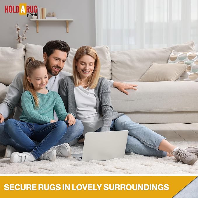 Hold-a-Rug Plush 9' Round Nonskid, Nonslip Rug Pad, Reversible Gripper, ¼ Thick, Safe for All Floors and Carpet, Keep Area Rugs Secure