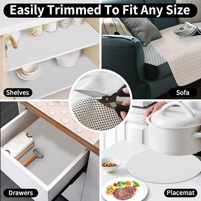 FestiCorp Non Slip Rug Pads 6x9 Ft Non Skid Rug Pad Gripper, Anti-Slip Carpet Rug Mats for Under Rugs and Hard Surface Floors