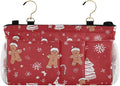 Bedside Caddy Hanging Bunk Bed Caddy Bed Organizer Hanging Pocket with 2 Hooks Bedside Storage Organizer Pocket Bag Holder Gingerbread Christmas Tree01