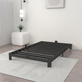 ITIMIDI 4 Inch Twin Bed Frame, Easy Assembly, Platform Bed Frames with Metal Gaskets, Round Corner Leg, No Box Spring Needed, Heavy Duty Steel Slat Support, Anti-Slip Mattress Stopper, Black