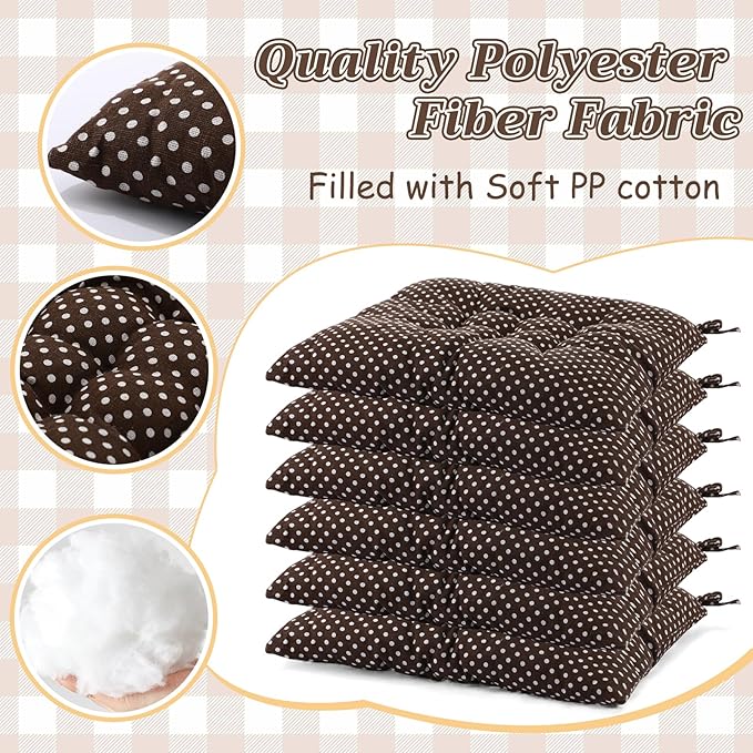 Geetery 12 Pcs Floor Pillows for Classroom Bulk Square Seating Cushions for Floor Chair School Kindergarten Reading Corner, 15.7'' Large Thick Meditation Cushions Yoga Nursery Daycare (Polka Dots)