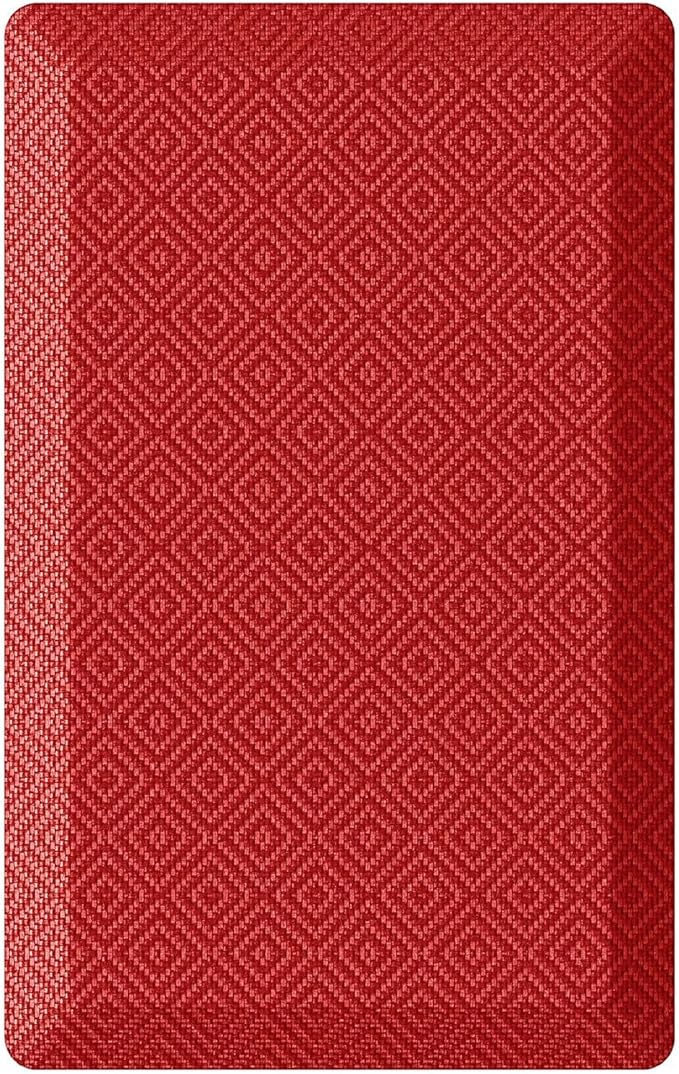 Ophanie Kitchen Mats for Floor, 3/4 Inch Thick Kitchen Rugs, 20''x32'' Anti Fatigue Standing Cushioned Mat, Waterproof,Comfort Ergonomic Mat for Office, Home, Sink, Red Non-Slip Bottom