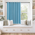 NICETOWN Blackout Curtains 63 inches Long for Living Room Bedroom, Grommet Thermal Insulated Room Divider Drape Window Treatment for Sliding Patio Door, W100 x L63, 1 Panel, Teal Blue