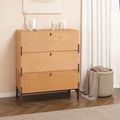 Stackable 3 Drawers Dresser, Customizable Chest of Drawers for Bedroom, Living Room, Closet, Easy Assembly Wood Furnitures Cabinet, 30 inch Width Beech and Basswood Color Combo