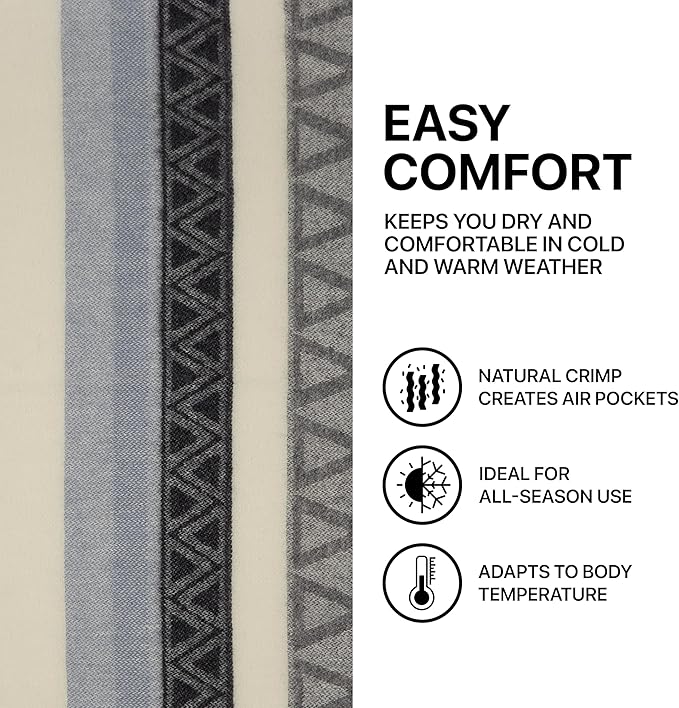| Wool Blanket/Throw | 100% New Zealand Wool | Perfect for Home and Outdoors | Virgin Wool Throw with Fringes 67"x79" (170 x 200 cm)