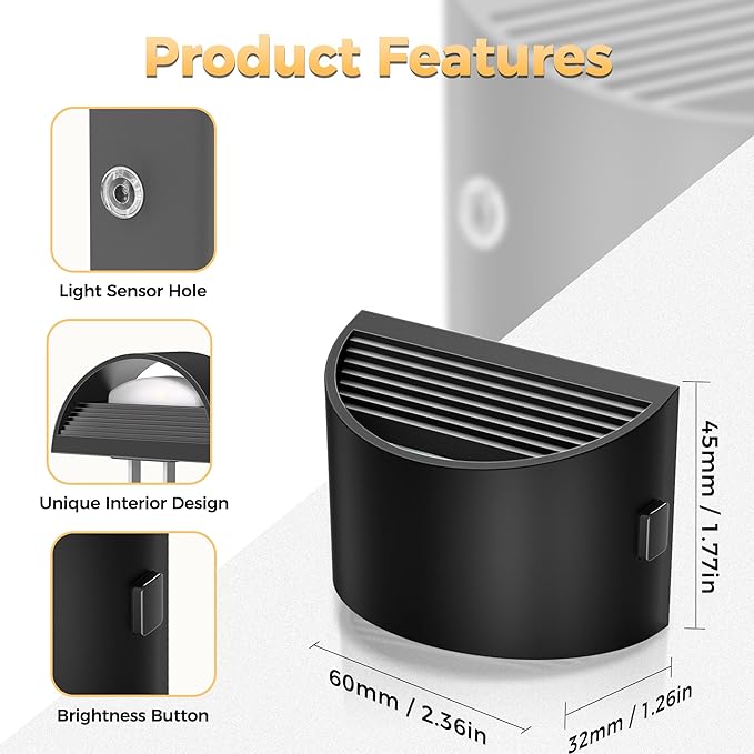 DORESshop LED Night Light[4 Pack], Night Lights Plug into Wall, 3 Level Brightness Adjustable Plug in Night Light, Dusk to Dawn Sensor, Nightlights for Adults, Bedroom, Bathroom, Hallway, 5000K
