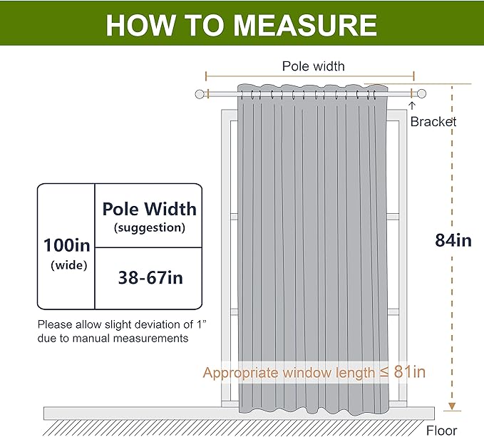 NICETOWN Window Treatment Sliding Door Curtain - Thermal Insulated Wide Width Solid Blackout Patio Glass Door Drape, Extra Wide Draperies (Olive Green, 100 inches Wide x 84 inches Long)
