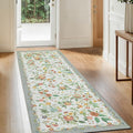Amada 2x6 Washable Runner Rug, Non-Slip & Low-Profile Kitchen Area Rug with Durable Edge Binding, Boho Floral Pattern, Soft Long Entryway Runner Rugs for Bedroom & Hallway