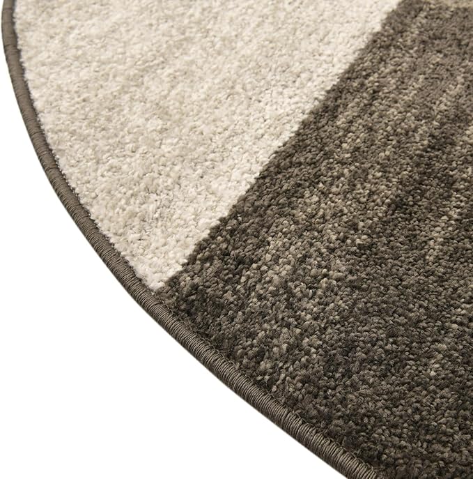 Unique Loom Autumn Collection Area Rug - Providence (7' 10" Round, Gray/ Ivory)