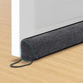 Door Draft Stopper Weighted Triangular Draft Stoppers for Bottom of Door 36" Underdoor Draft Blocker Seal Guard for Window Sill All-Season Gap Filler for Cold Air, Noise, and Light, Dark Grey