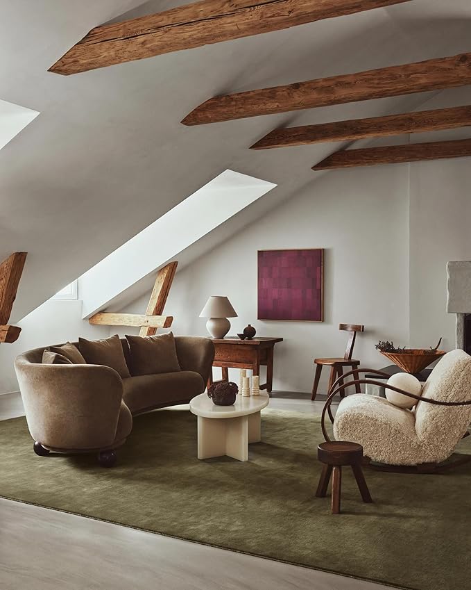 Hand-Tufted Wool Runner Area Rug – Soft Premium Wool Carpet for Living Room, Bedroom & Home Décor – 3X9 ft| Moss – Durable, Non-Slip Backing, Handcrafted Rug