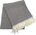Alashan Cotton Acrylic Adirondack Herringbone Woven Throw (Otter)