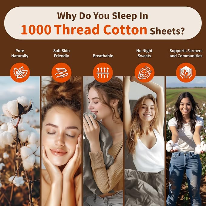 LBRO2M 1000 Thread Count Sheets 100% Egyptian Cotton Bedding Set Floral King Size Sheets 16 Inches Deep Pocket Bedding 4 Piece Sets (King, Blue Bird)