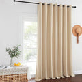 NICETOWN Sliding Door Window Treatment - Blackout Patio Door Curtain Panels, Privacy Thermal Drapes for Department with Grommet Top (Biscotti Beige, W100 x L108)