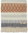 | Wool Blanket/Throw | 100% New Zealand Wool | Perfect for Home and Outdoors | Virgin Wool Throw with Fringes 75"x87" (190 x 220 cm)