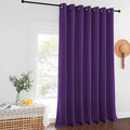 NICETOWN Blackout Patio Curtains 100 x 144 Inches Long for Sliding Door Extral Wide Blackout Curtain Panels Thermal Insulated Room Divider - Grommet Top, 100" W x 144" L, 1 Panel, Royal Purple