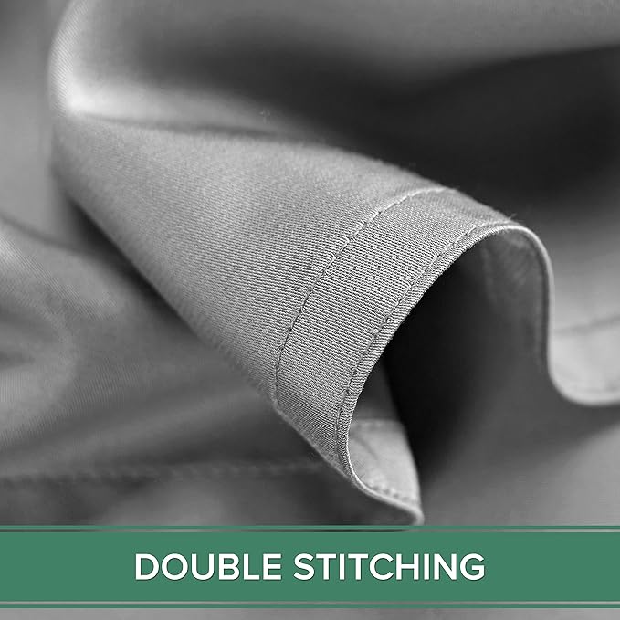 Pure Bamboo Short Queen Sheets for RV Camper (60"x75") - Genuine 100% Organic Viscose Derived from Bamboo Bed Sheet Set, Soft & Cooling, 2 Year Quality Promise (Short Queen, Stone Grey)