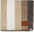 QISU Alpaca Wool Blanket Throw | Large, Beautiful, Warm, Stripes | 85 x 65 inches | Ultra-Soft, Hypoallergenic and Breathable | Non-Itchy or Scratchy Fabric (Camel Thick Stripe)