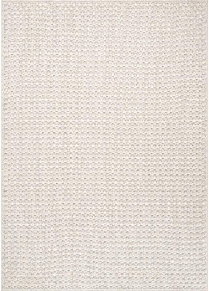 Easy Jute Rug 8x10 Indoor Outdoor Natural Rugs Solid Fiber Rug Woven Area Rug Boho Easy Clean Inside Carpet for Living Room Bedroom Dining Room Hallway or Outdoor Patio Porch (8 X 10 Bone)