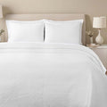 Superior 3 Piece Bedspread Set, Home Bed Decor, Decorative Bed Spread, 2 Pillow Shams, Medium Weight Blanket, Floral Matelasse Coverlet, Bedding Essentials, Enzy Collection, Full, White